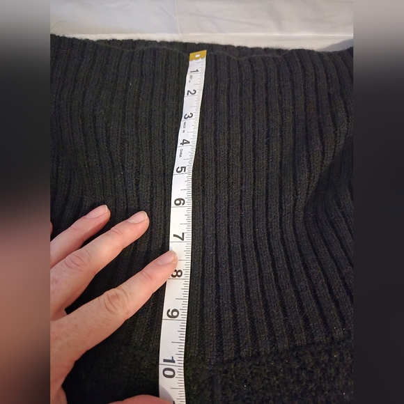 Apt 9 Women's Size M Mock Turtleneck Sweater Tunic with Black Gray White Knit - Picture 6 of 15